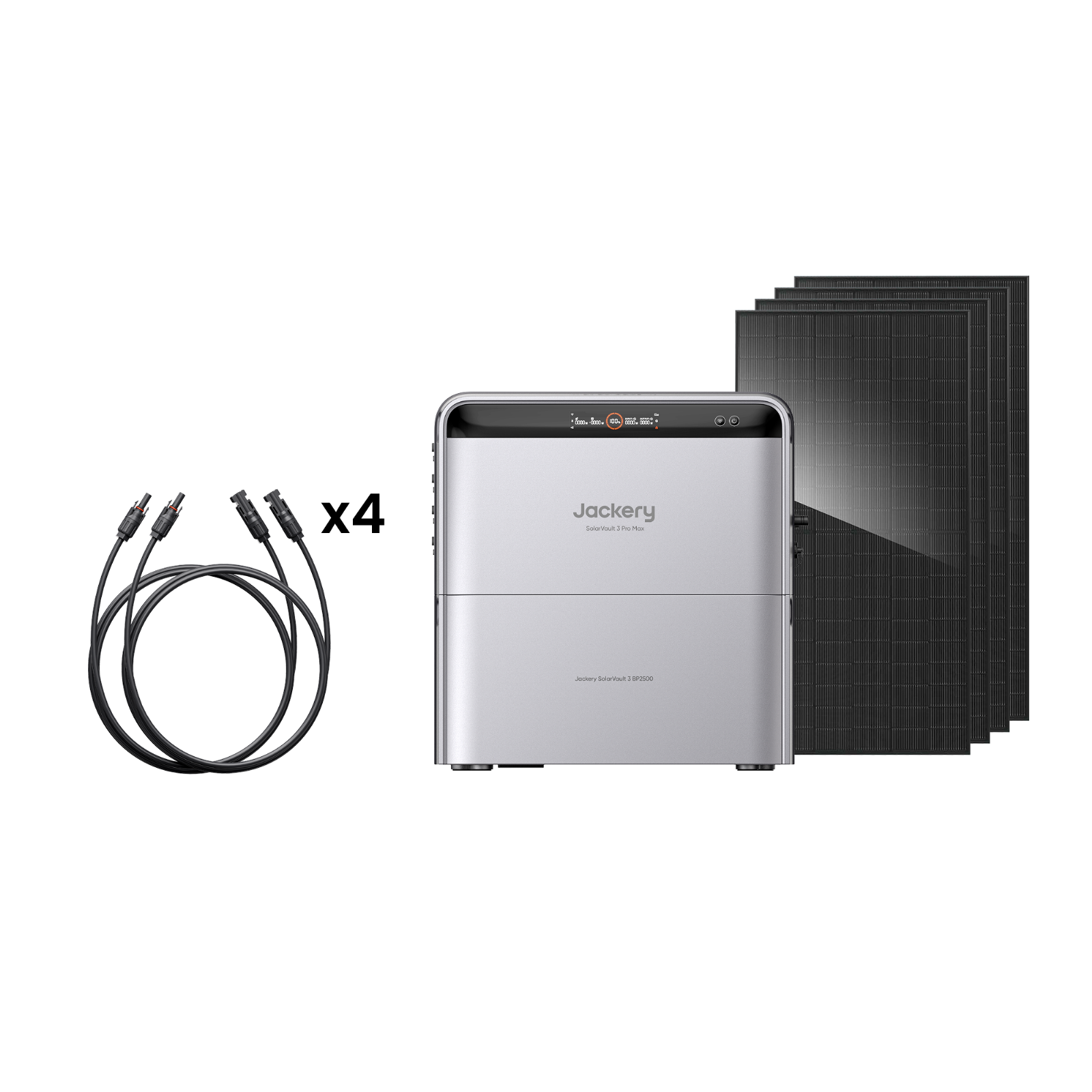 Jackery SolarVault 3 Pro Max avec câbles d'extension solaire