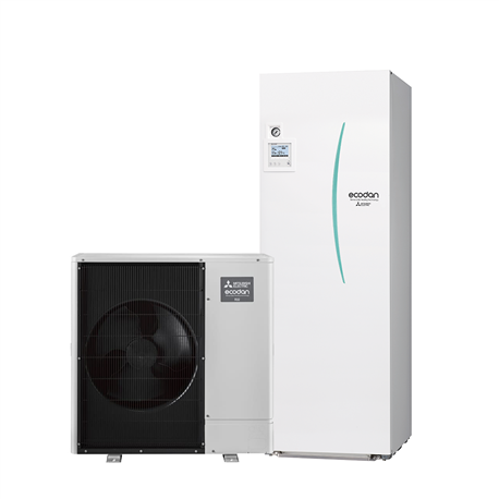 Luft-Wasser-Wärmepumpe Ecodan Power Inverter Silence Duo 6 kW 170 Liter