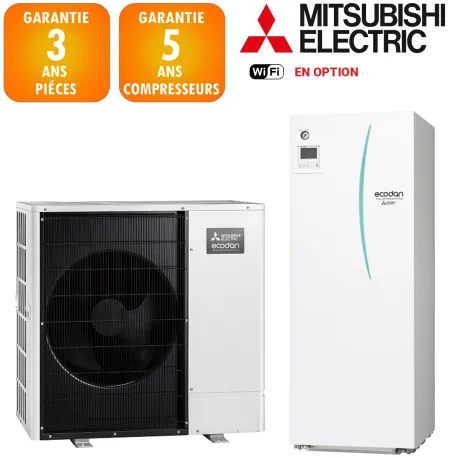 Mitsubishi Ecodan 14 kW Power Inverter Hydrobox 200 L