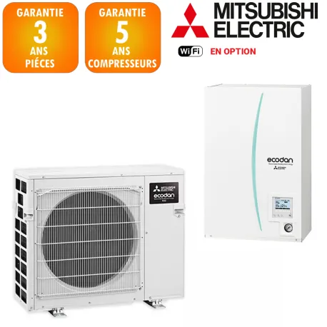 Pompe à chaleur Mitsubishi Ecodan 3 kW Eco Inverter Hydrobox R32